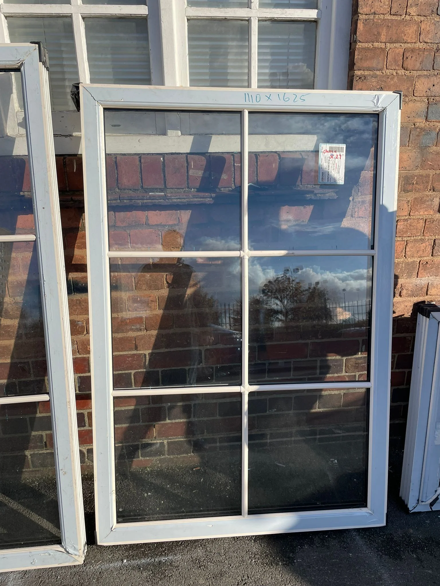 Cream Upvc Window 1110 X 1625 mm