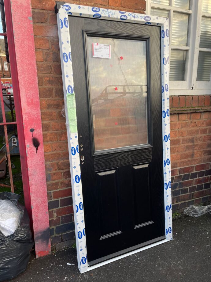 Black Composite Traditional Door 950 x 2055 mm 22DY21 DOORS 4U