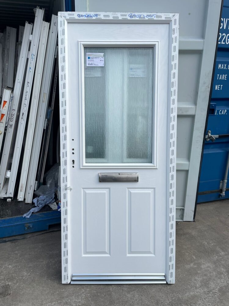 White Composite Traditional Door 890 x 2065 mm 24MNW08