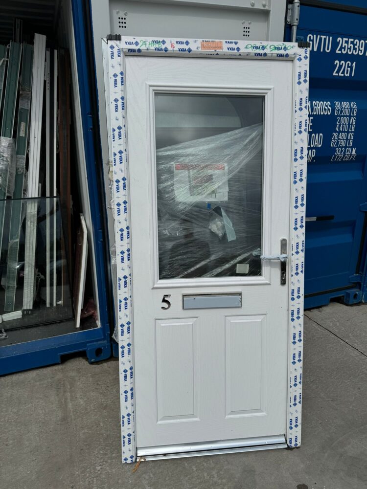 White Composite Traditional Door 930 x 2030 mm 24HA8