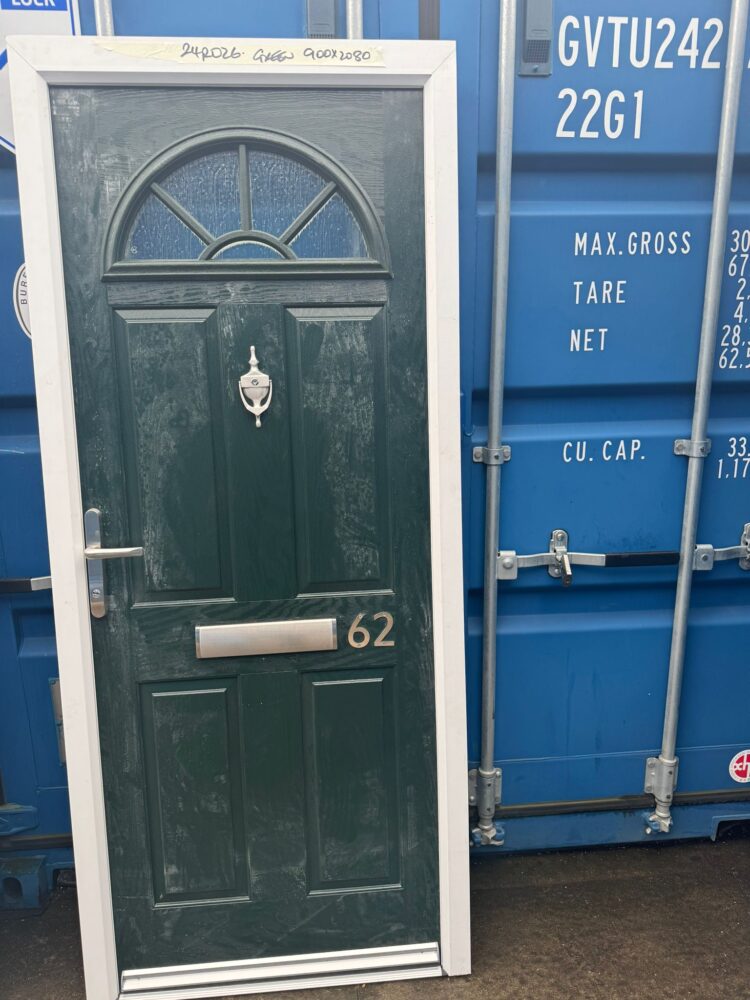 Green Composite Traditional Door 900 x 2080 mm 24RO26