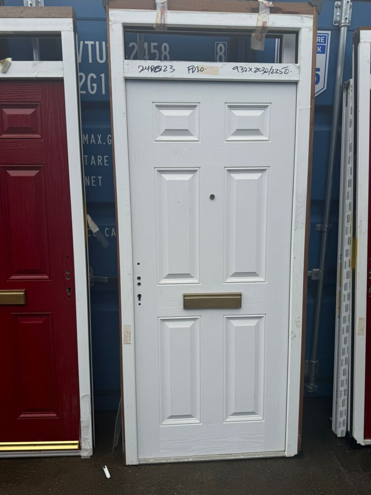 White Composite Traditional FD30 Door 930 x 2030/2250 mm 24RO23