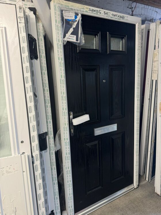Black Composite Traditional Door 1005 x 2060 mm 24PM103