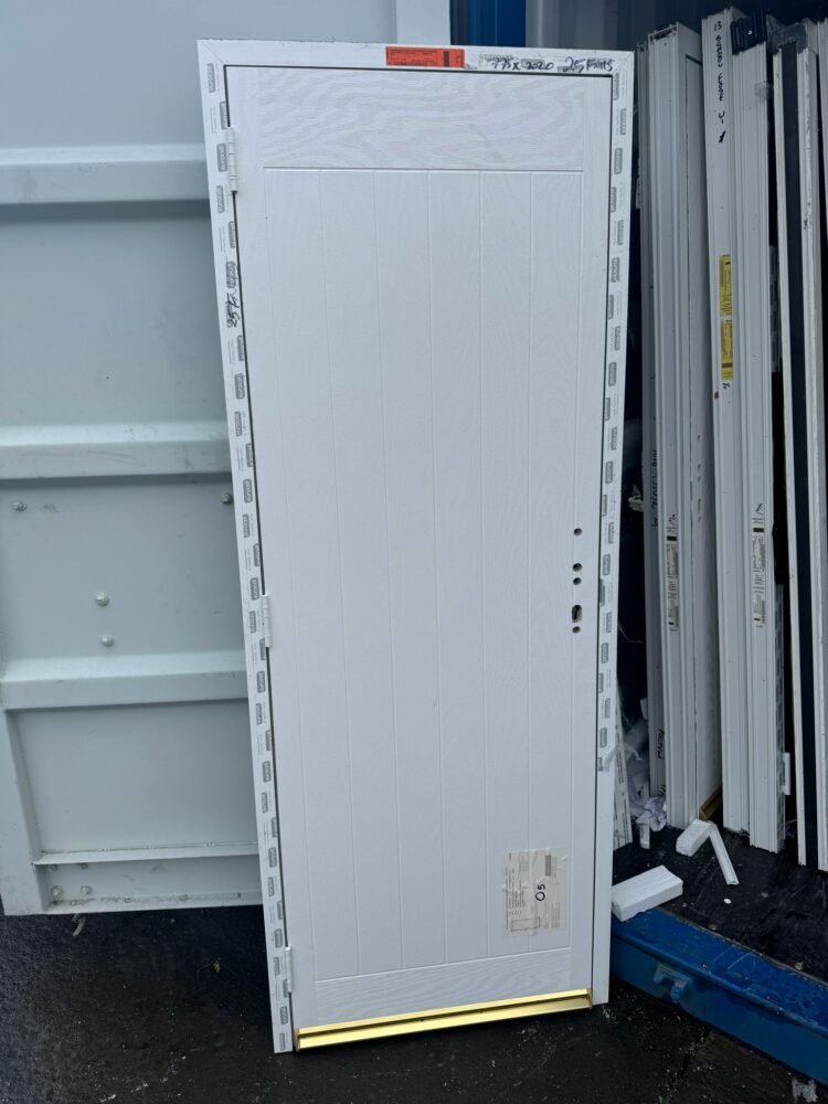 White Composite Utility Door 775 x 2020 mm 25FN115