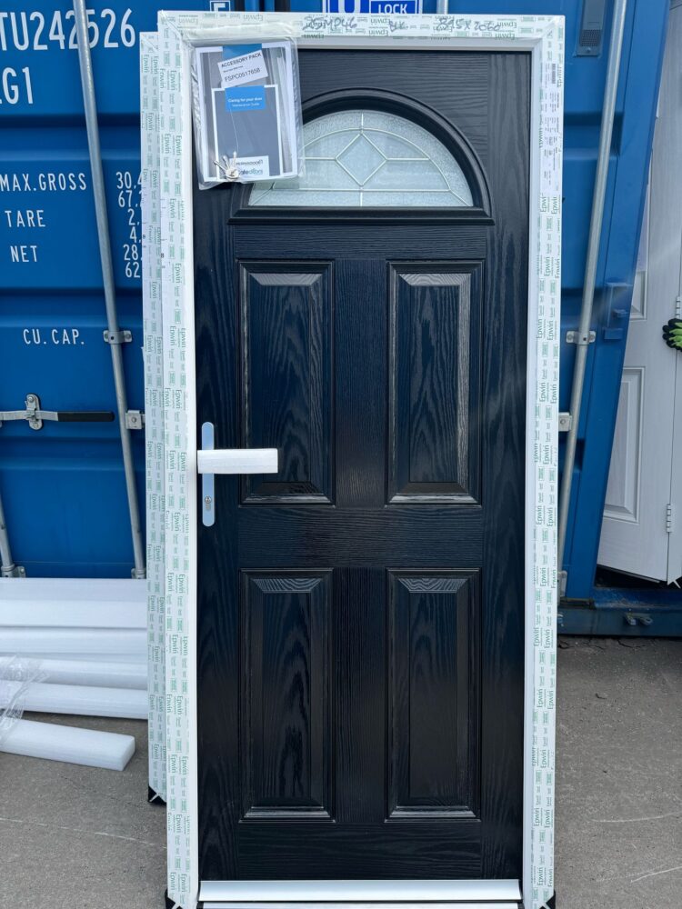 Black Composite Traditional Door 895 x 2060 mm 25MP46