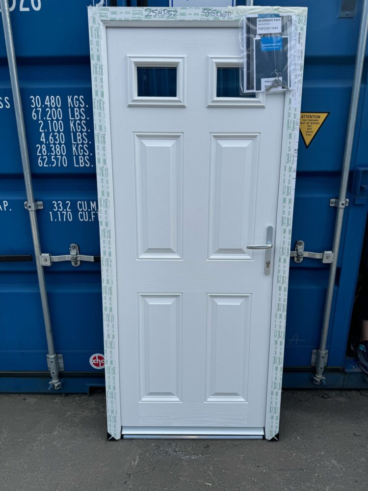 White Composite Traditional Door 895 x 2050 mm 25MP52