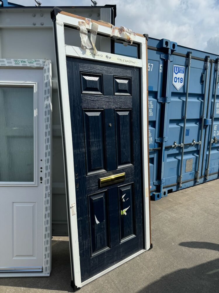 Black Composite Traditional FD30 Door 935 x 2045/2260 mm 25NAA37