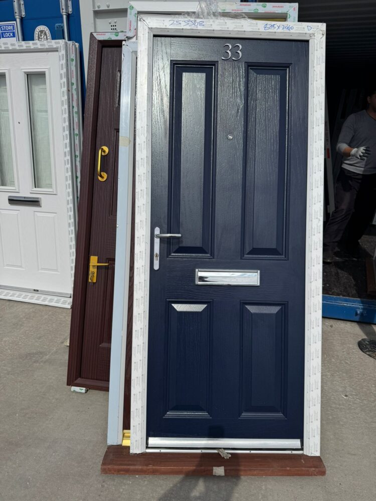 Navy Blue Composite Traditional Door 875 x 2060 mm 25JJ08