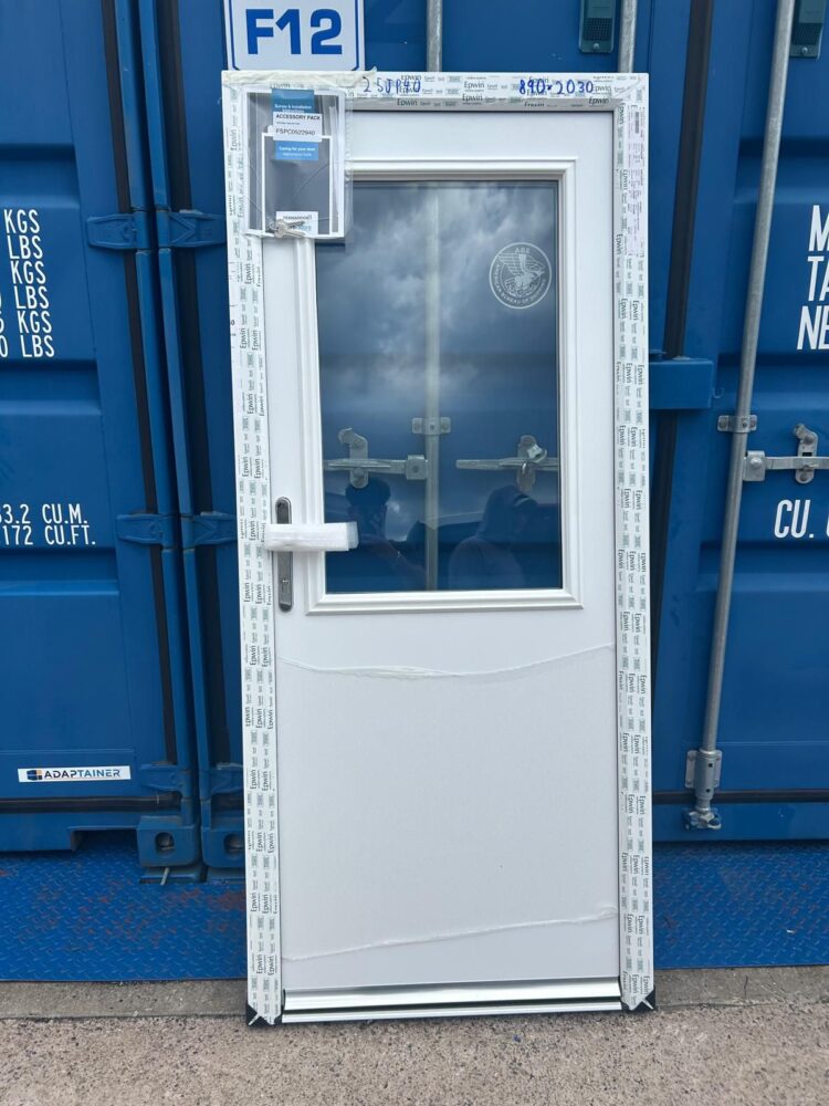 White Composite Traditional Door 890 x 2030 mm 25JP40