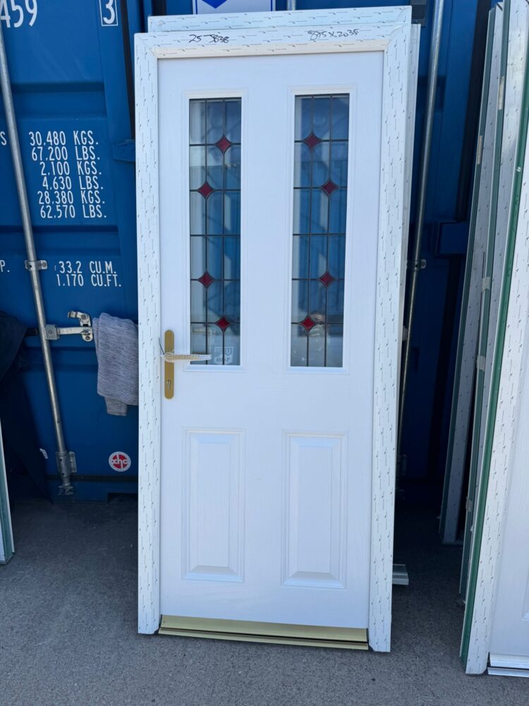 White Composite Traditional Door 875 x 2035 mm 25JB38