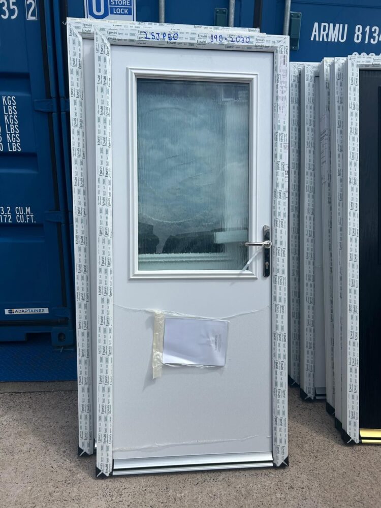 White Composite Traditional Door 890 x 2030 mm 25JP30