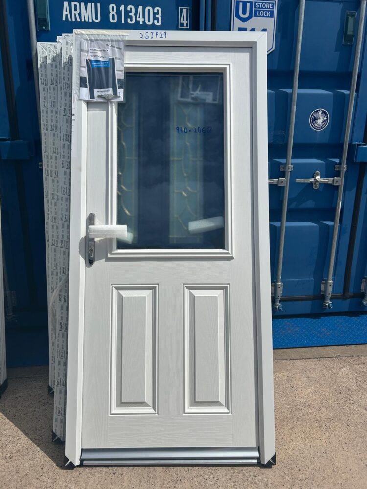 White Composite Traditional Door 950 x 2060 mm 25JP29