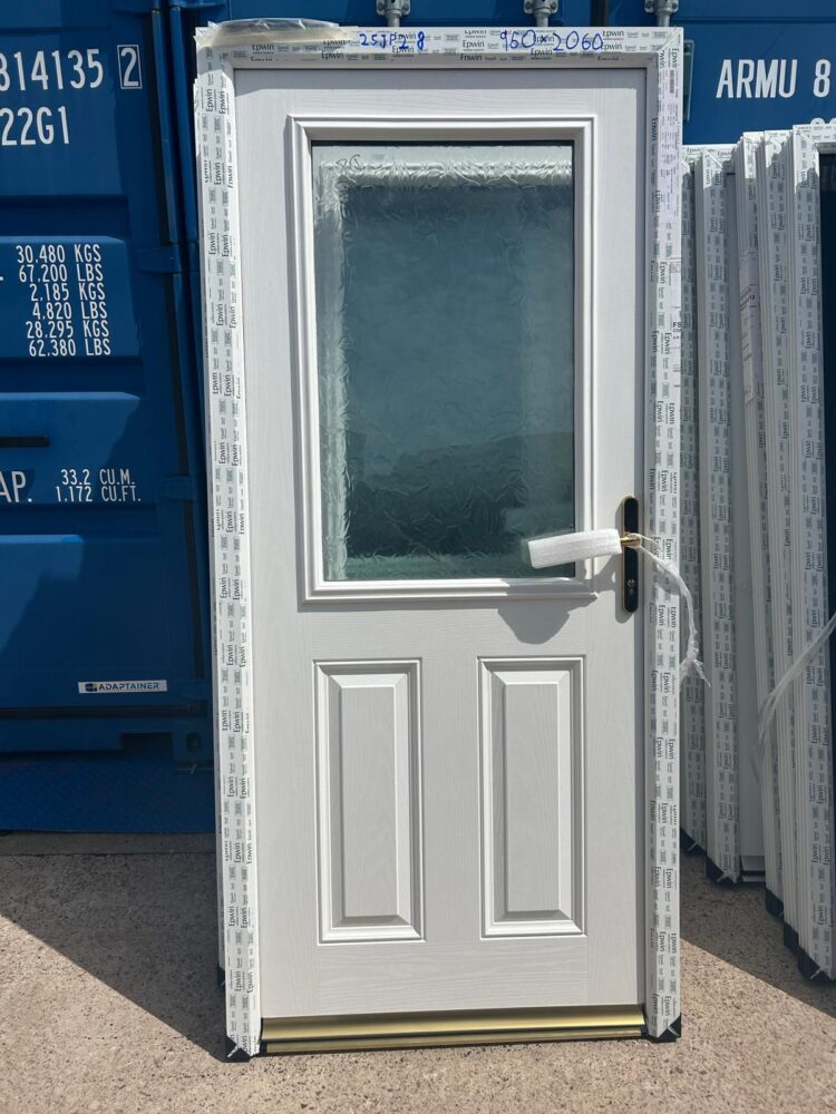 White Composite Traditional Door 950 x 2060 mm 25JP28