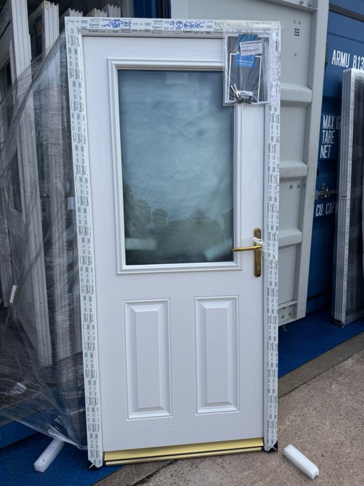 White Composite Traditional Door 950 x 2075 mm 25JP21