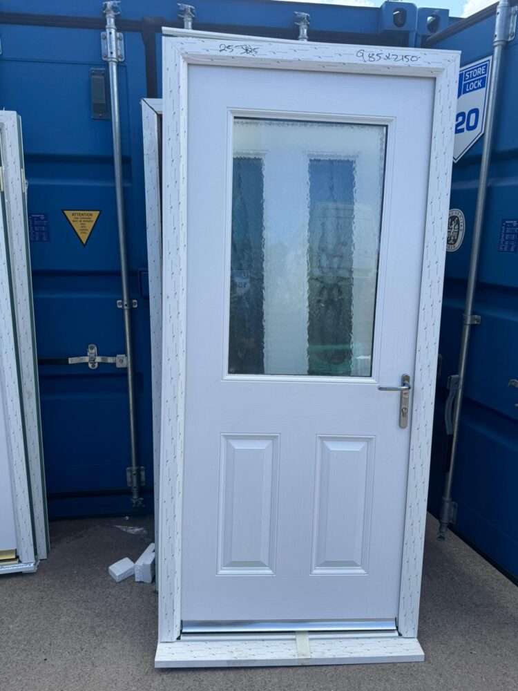 White Composite Traditional Door 985 x 2150 mm 25JB25