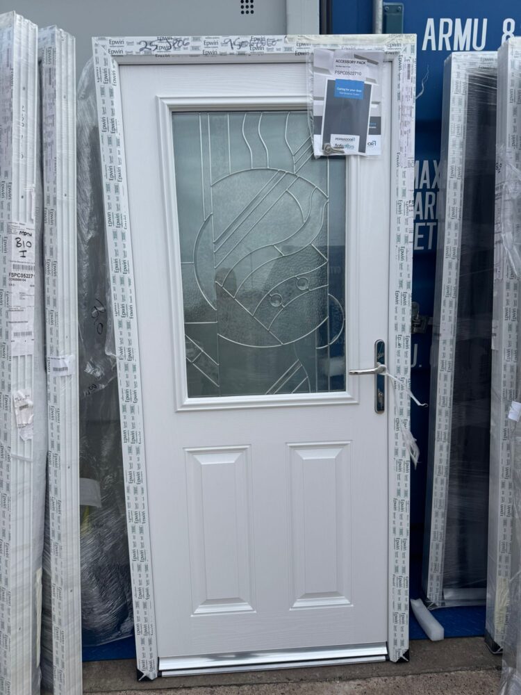 White Composite Traditional Door 950 x 2060 mm 25JP06