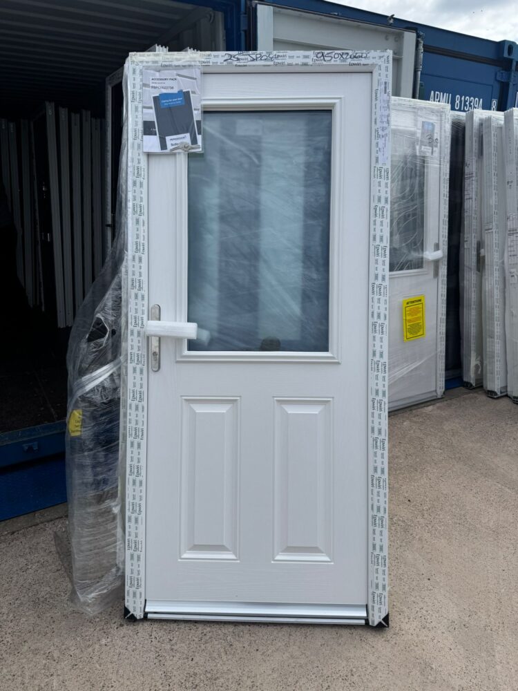 White Composite Traditional Door 950 x 2060 mm 25JP04