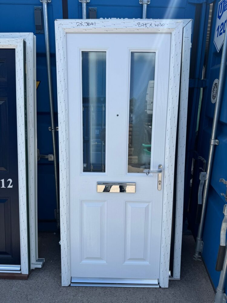 White Composite Traditional Door 875 x 2030 mm 25JB41