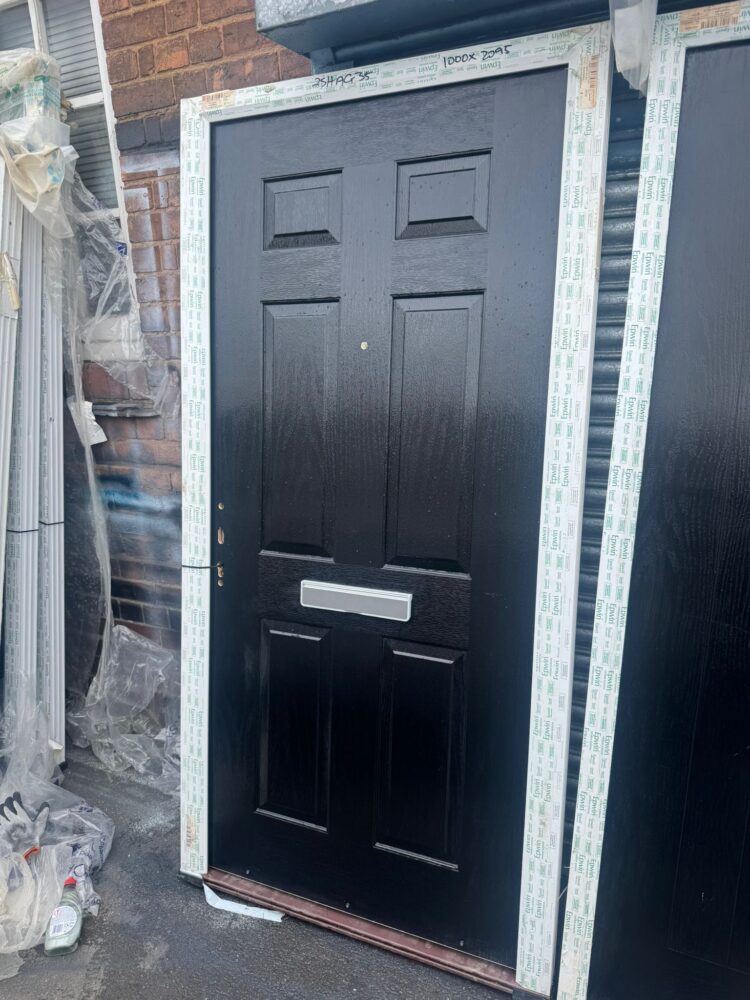Black Composite Traditional Door 1000 x 2095 mm 25HAG35
