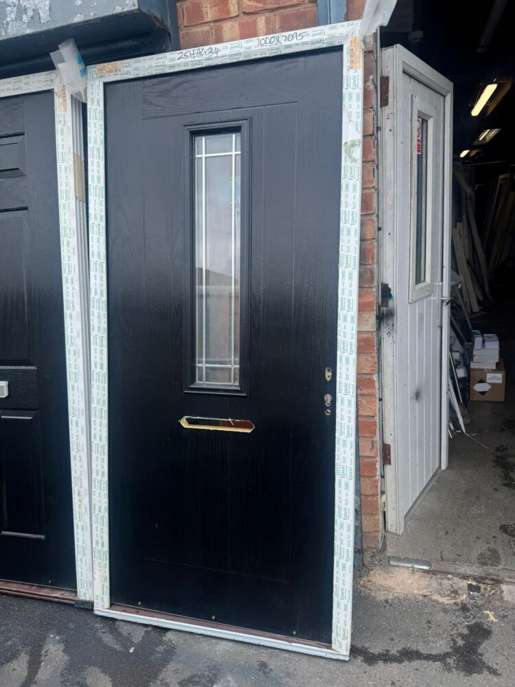 Black Composite Modern Door 1000 x 2095 mm 25HAG34