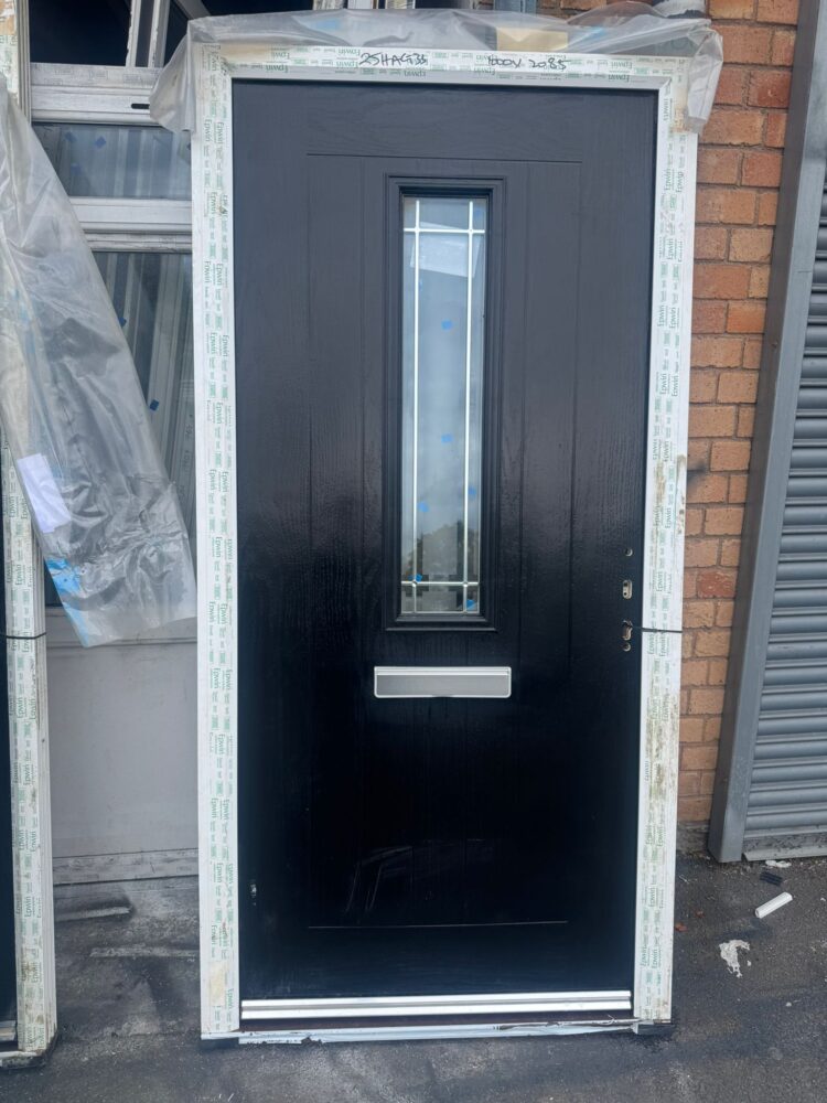 Black Composite Modern Door 1000 x 2085 mm 25HAG33