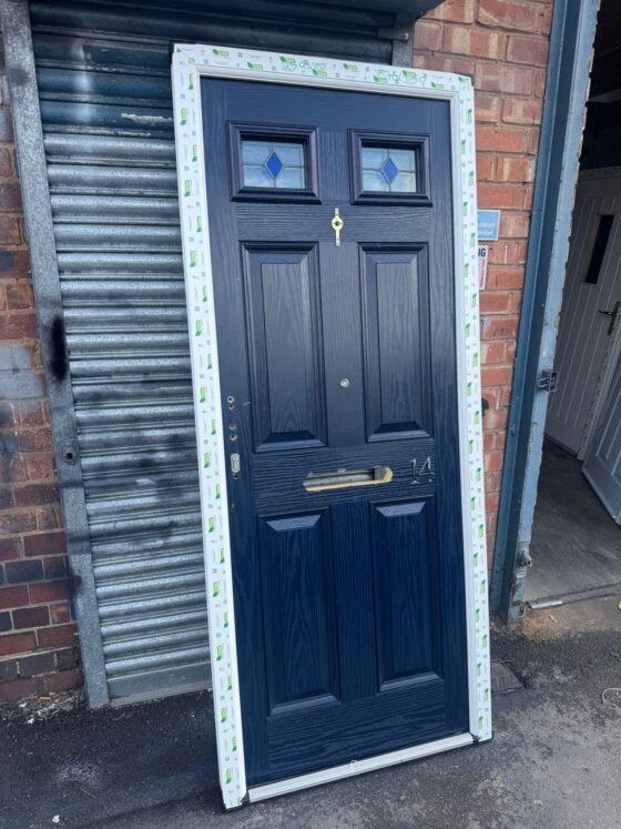Navy Blue Composite Traditional Door 870 x 2050 mm 25GW02