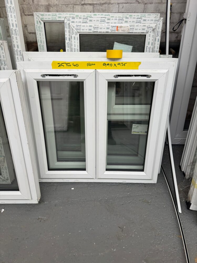 White Upvc French Window 990 X 925 mm 25TW40