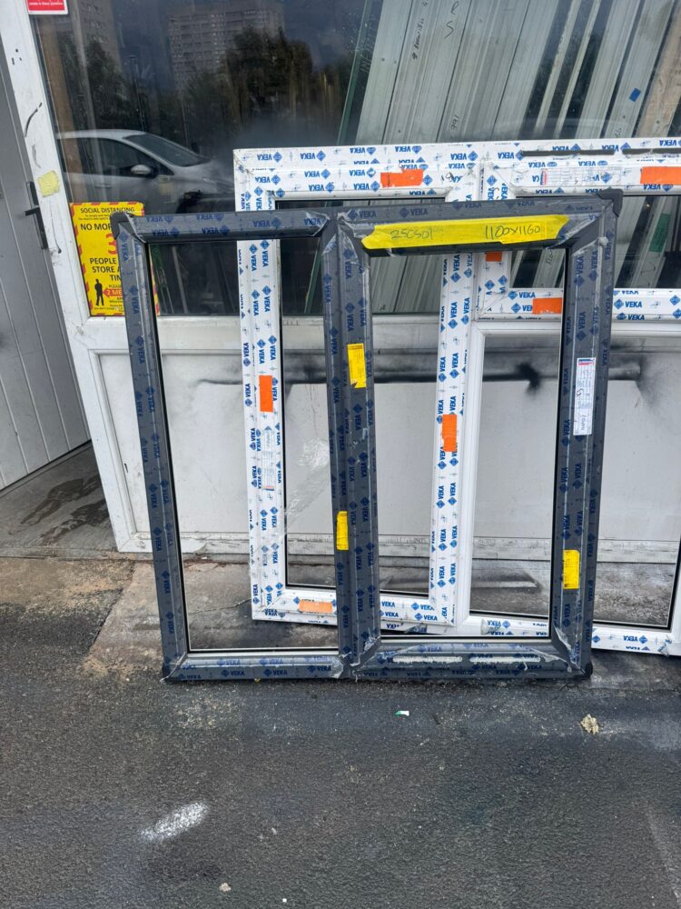 Anthracite Grey Upvc Window 1100 X 1160 mm 25CS01B