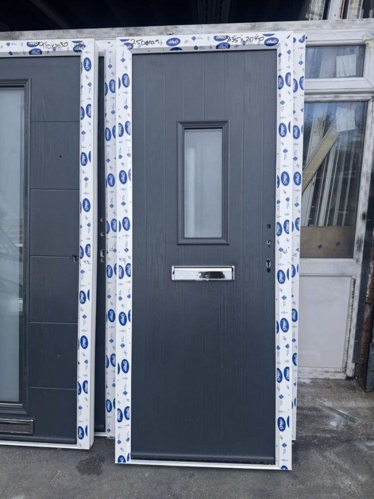 Anthracite Grey Composite Modern Door 835 x 2040 mm 25OH09