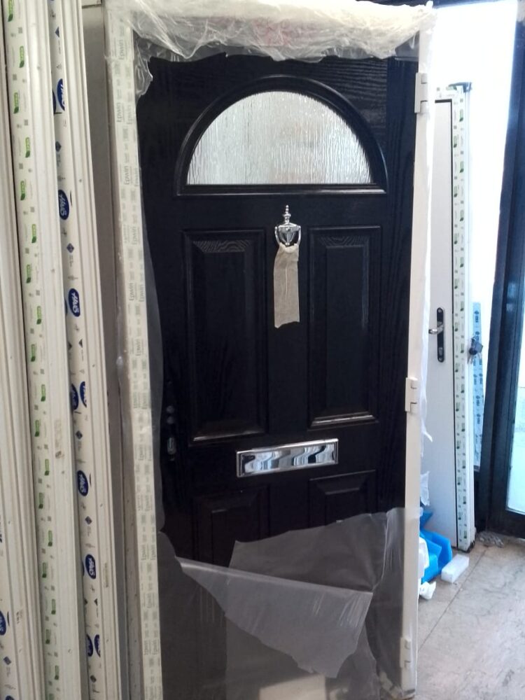 Black Composite Traditional Door 860 x 2040 mm