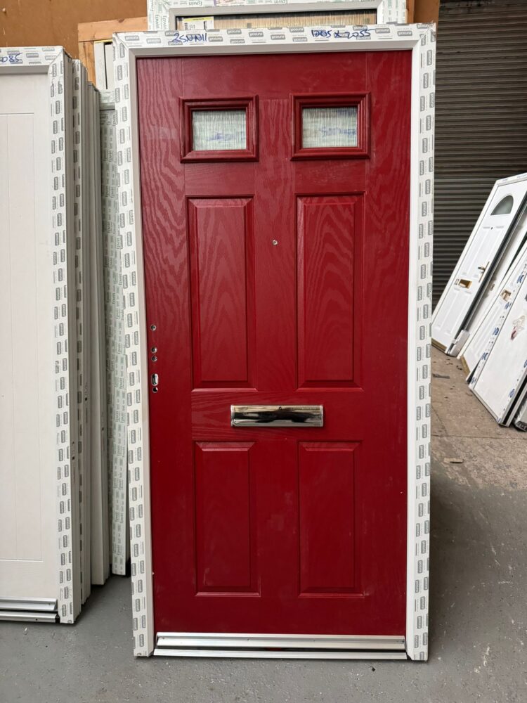 Red Composite Traditional Door 1005 x 2055 mm 25NN11