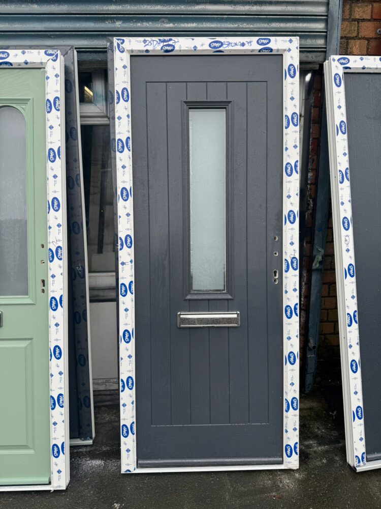Anthracite Grey Composite Modern Door 870 x 2075 mm 25DH17