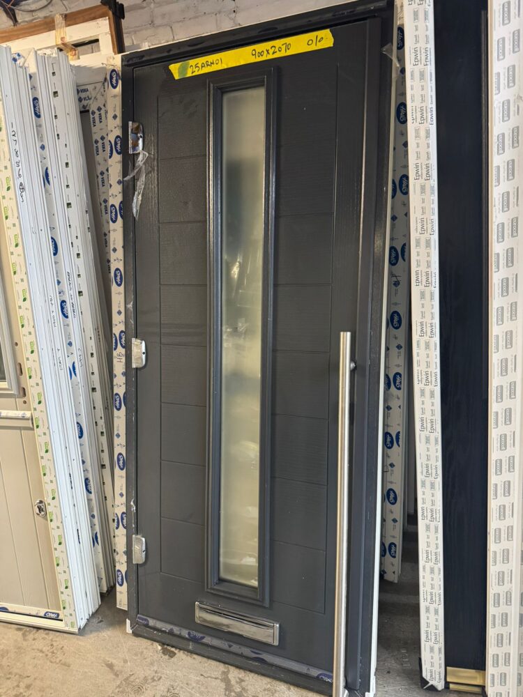 Anthracite Grey Composite Modern Door 900 x 2070 mm 25ARN01