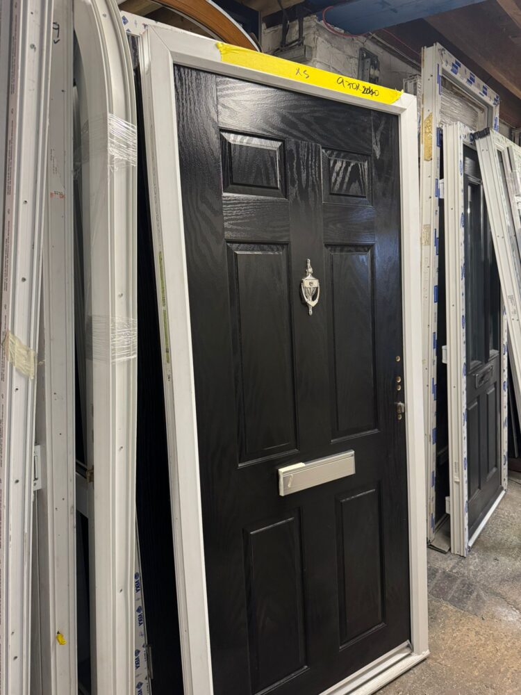 Ex-Showroom Black Composite Traditional Door 970 x 2040 mm