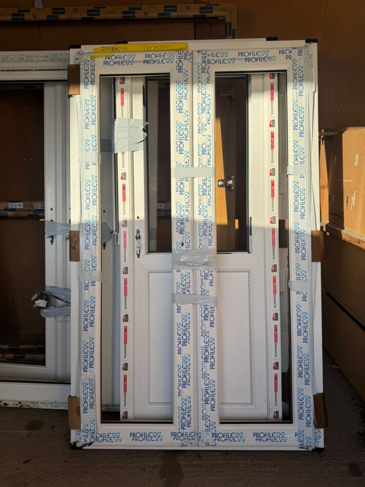 White Upvc French Door 1245 x 2040 mm 25END06