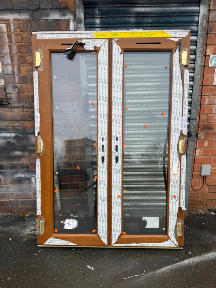 Golden Oak Upvc French Door 1295 x 1860 mm 25GD01