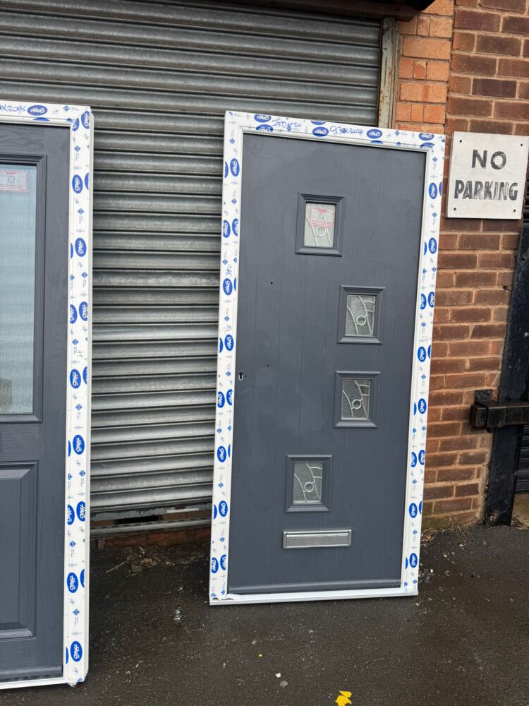 Anthracite Grey Composite Modern Door 930 x 2020 mm 25DH20