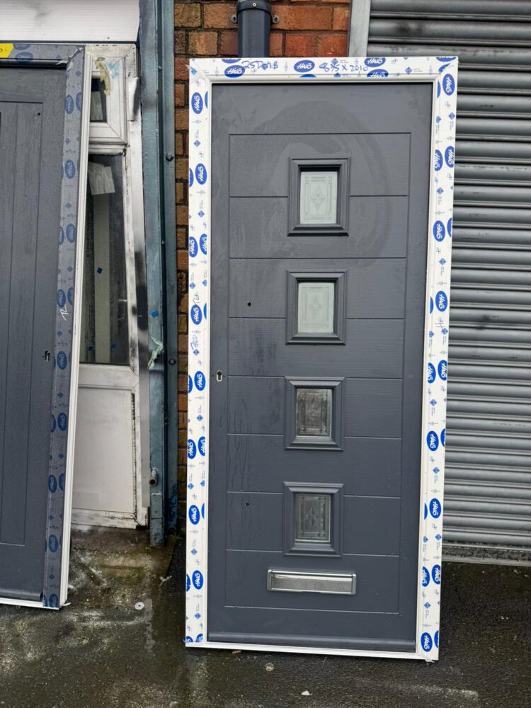 Anthracite Grey Composite Modern Door 875 x 2010 mm 25DH18