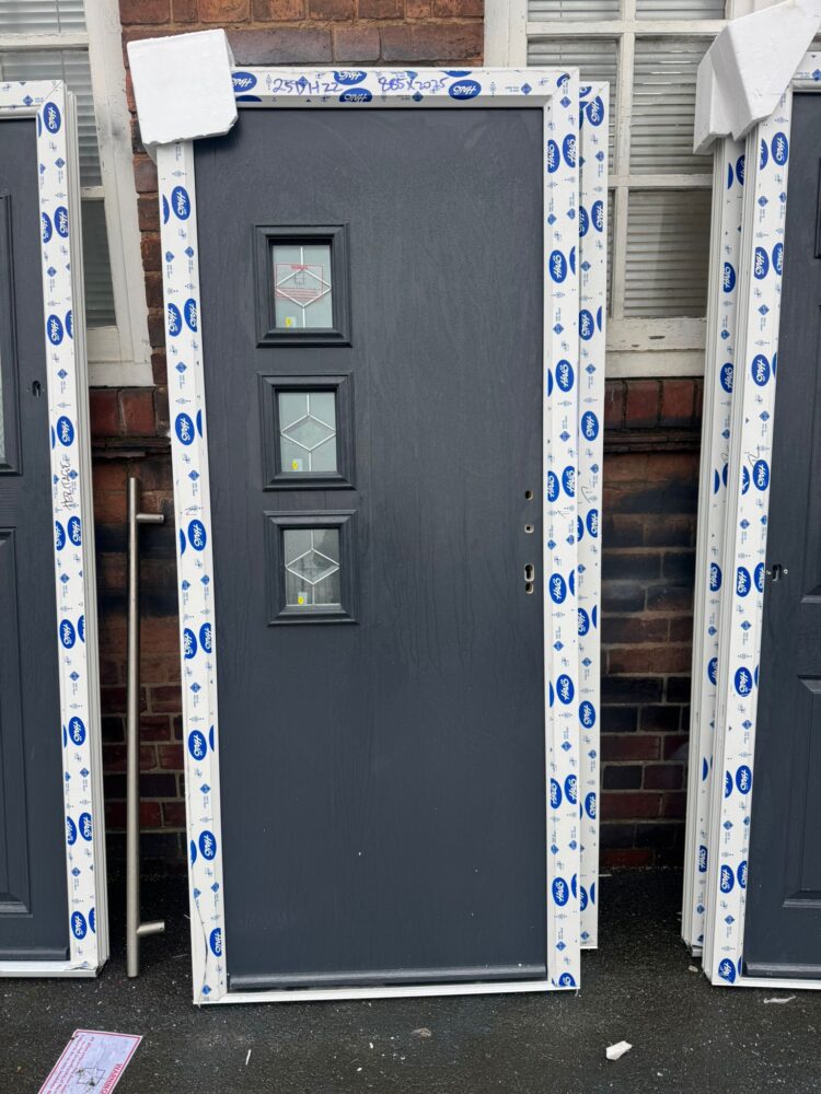 Anthracite Grey Composite Modern Door 885 x 2075 mm 25DH22
