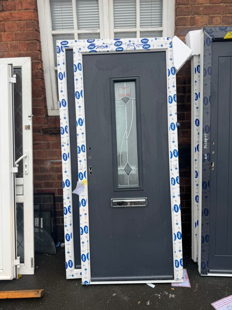 Anthracite Grey Composite Modern Door 845 x 1995 mm 25DH01