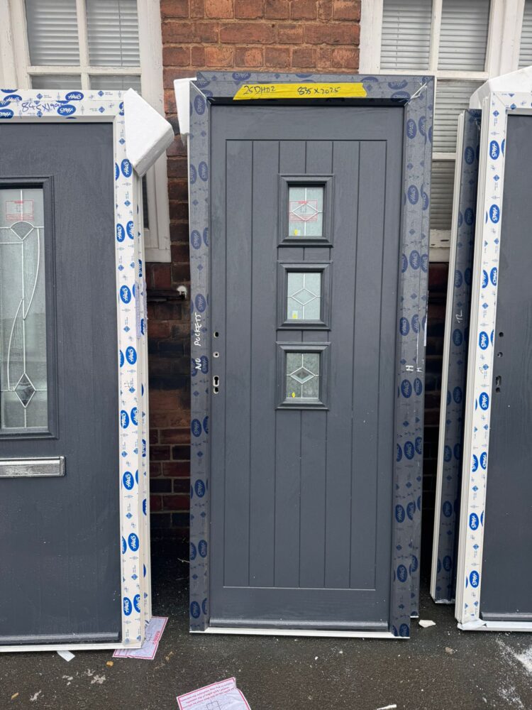 Anthracite Grey Composite Modern Door 835 x 2025 mm 25DH02