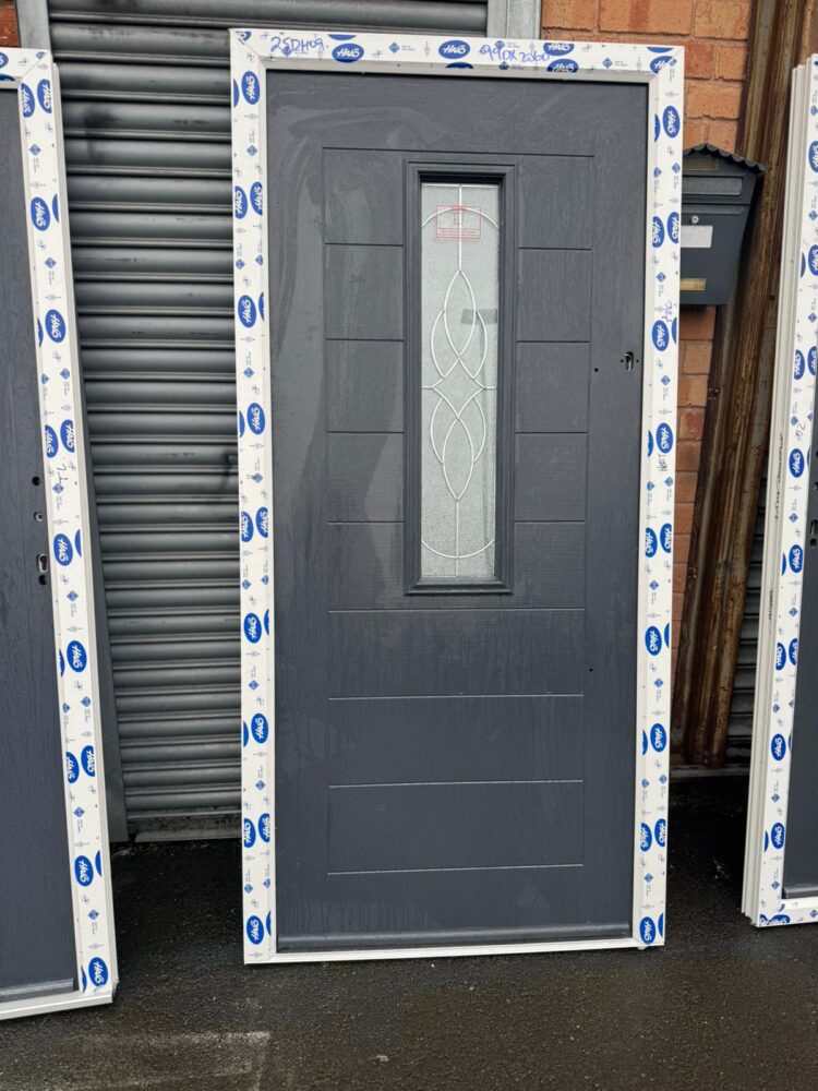Anthracite Grey Composite Modern Door 990 x 2060 mm 25DH09