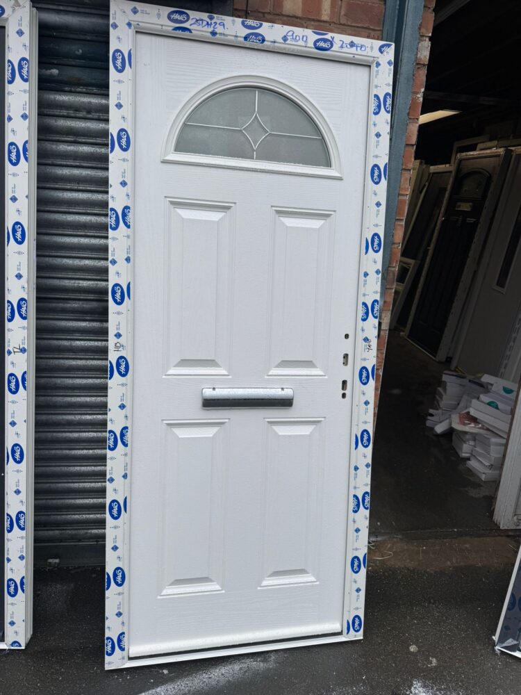 White Composite Traditional Door 900 x 2070 mm 25DH29