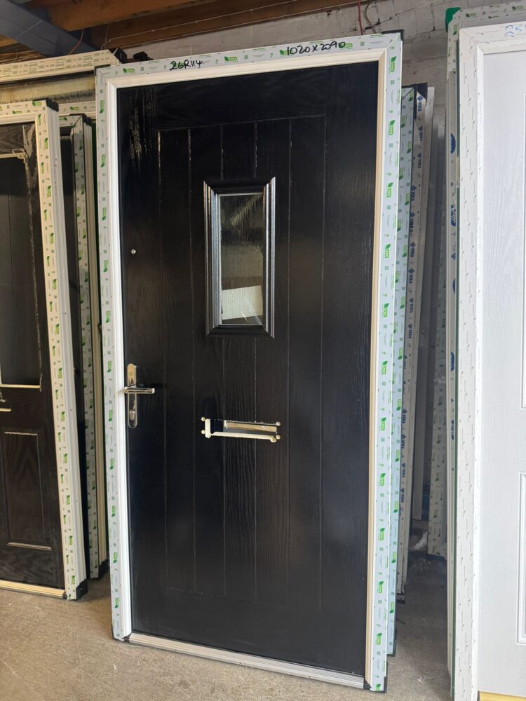 Black Composite Modern Door 1020 x 2090 mm 26R114