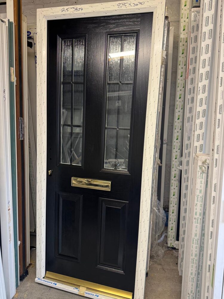 Black Composite Traditional Door 875 x 2070 mm 25JB27