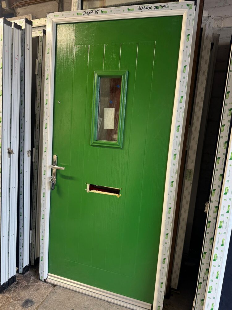 Green Composite Modern Door 1020 x 2075 mm 26R115