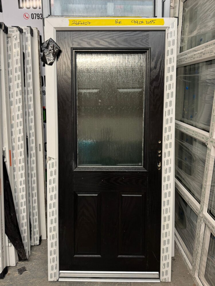 Black Composite Traditional Door 990 x 2055 mm 26FN107