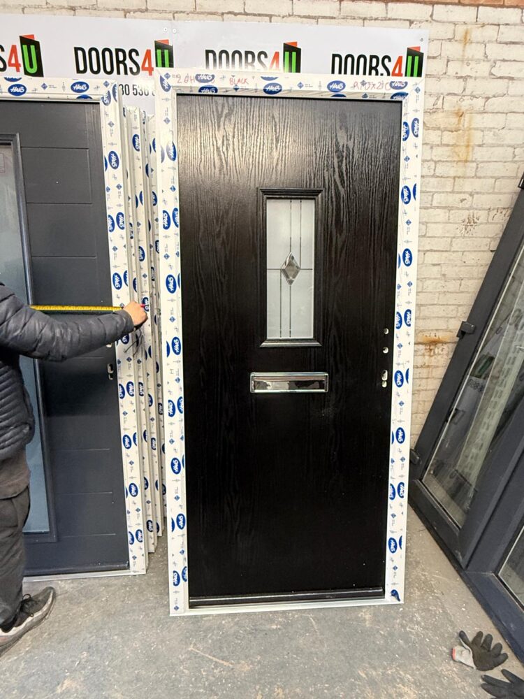 Black Composite Modern Door 970 x 2080 mm 26HJ10