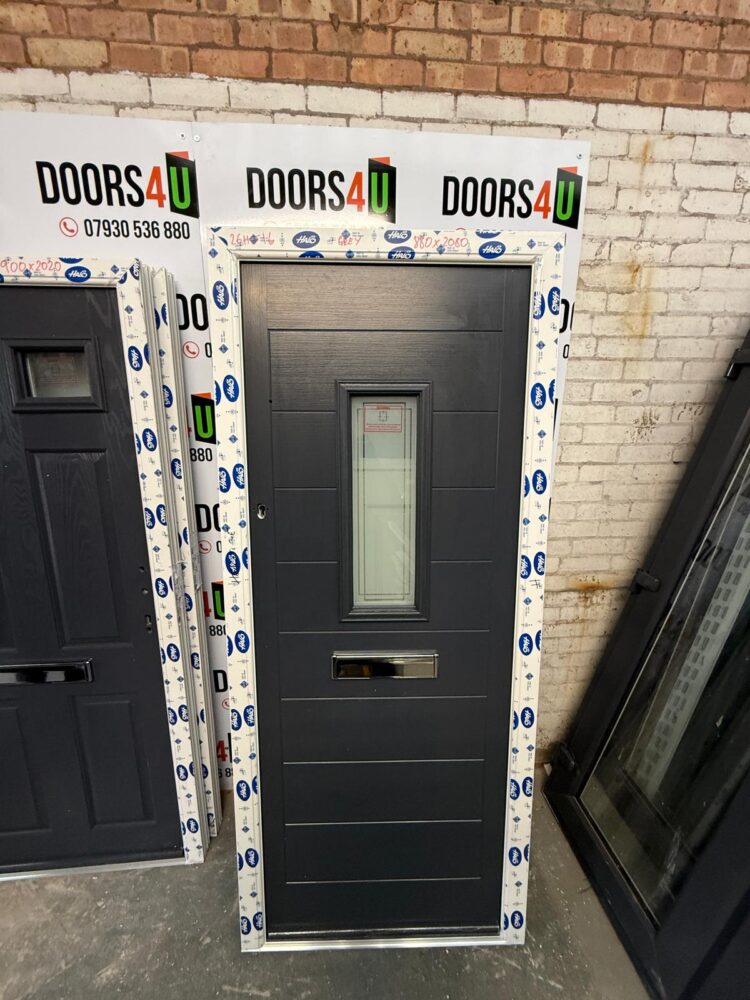 Anthracite Grey Composite Modern Door 880 x 2080 mm 26HJ16