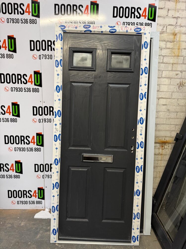 Anthracite Grey Composite Traditional Door 870 x 2090 mm 26HJ06